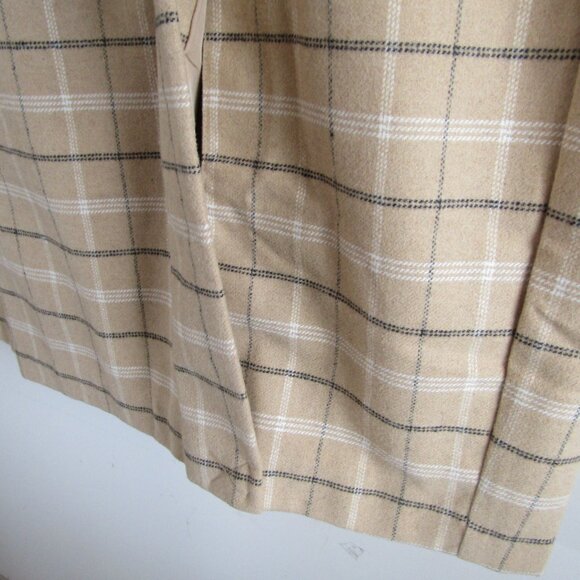Jessica London Flannel Plaid Midi Skirt 22W Cream Winter Classic Cozy Cabincore - Picture 4 of 11